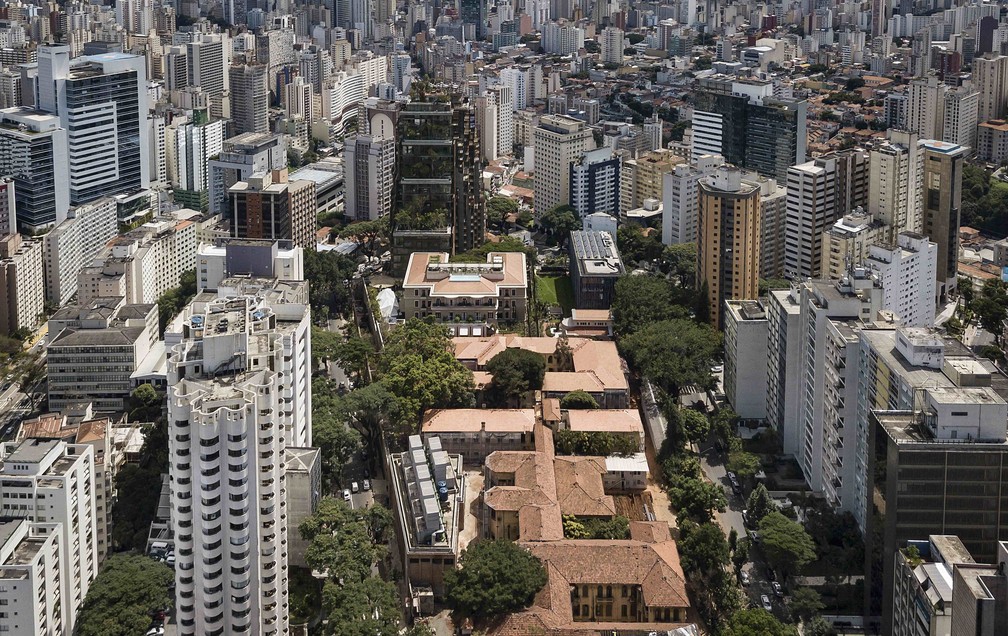 O complexo Cidade Matarazzo, no Centro de São Paulo, que vai ter 11 prédios destinados a várias atividades comerciais e de sustentabilidade. Inauguração total está prevista para 2024. — Foto: Divulgação