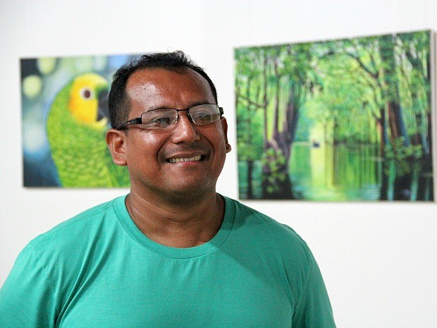 Artista amazonense expõe obras no Inpa (Foto: Eduardo Gomes/Inpa)