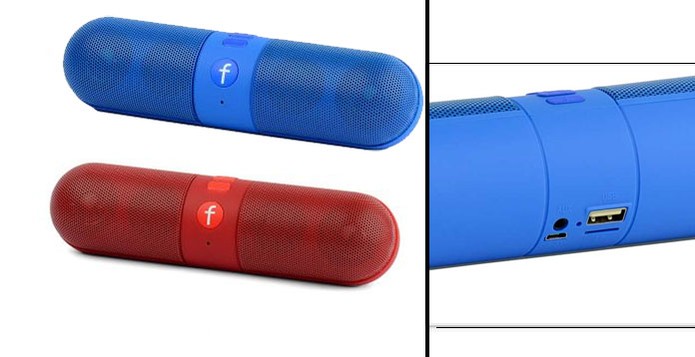 Caixa de som tem design cilíndrico em diversas cores (Foto: Divulgação/Madake)