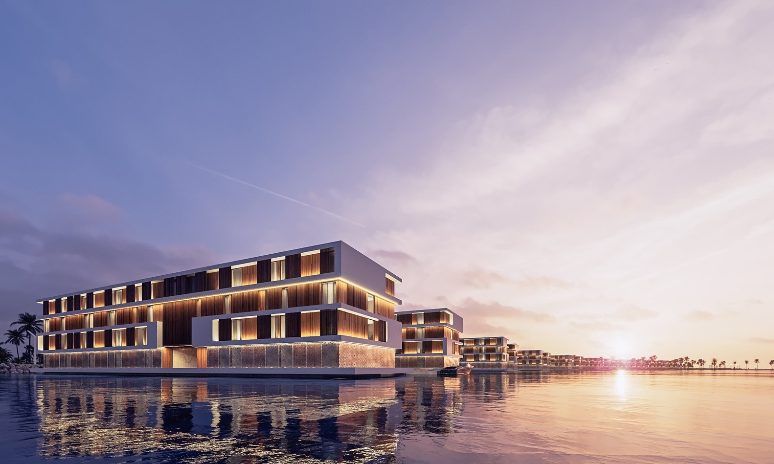 Catar constrói hotéis flutuantes em ilha artificial para Copa de 2022 (Foto: Divulgação)