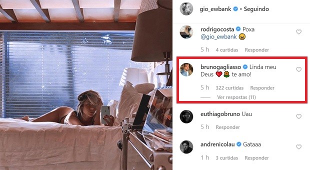 Giovanna Ewbank recebe elogio de Bruno Gagliasso (Foto: Reprodução/Instagram)