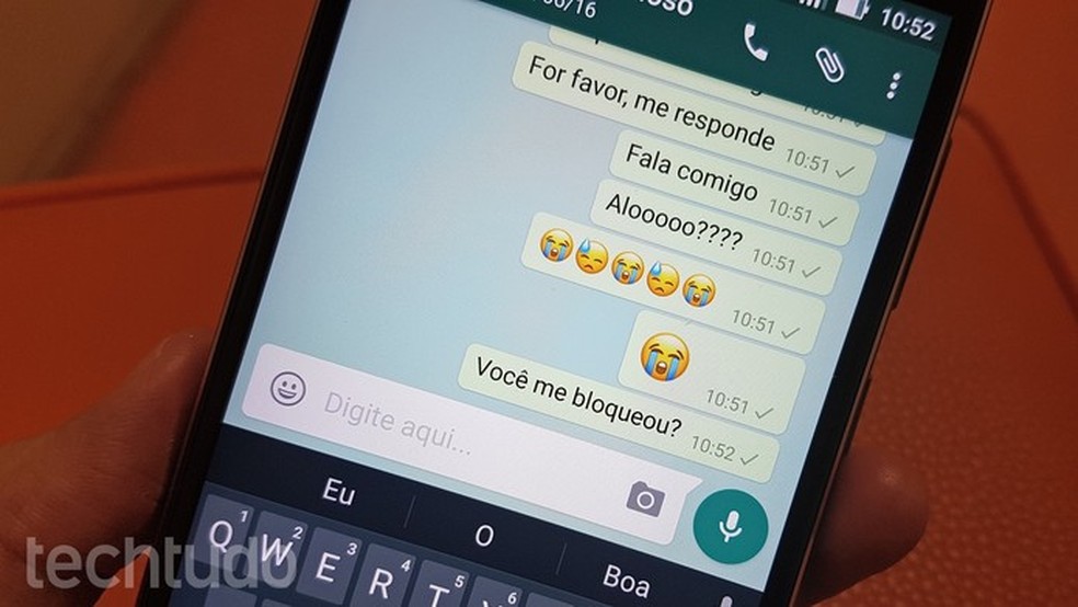 Contatos bloqueados não conseguem mais te enviar mensagens no WhatsApp — Foto: Thássius Veloso/TechTudo