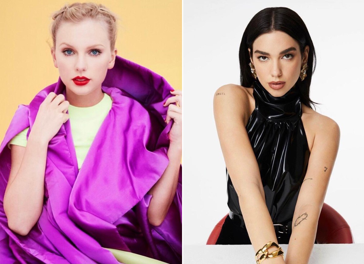 Taylor Swift e Dua Lipa estão entre as atrações confirmadas no Grammy 2021 (Foto: Reprodução/Instagram)