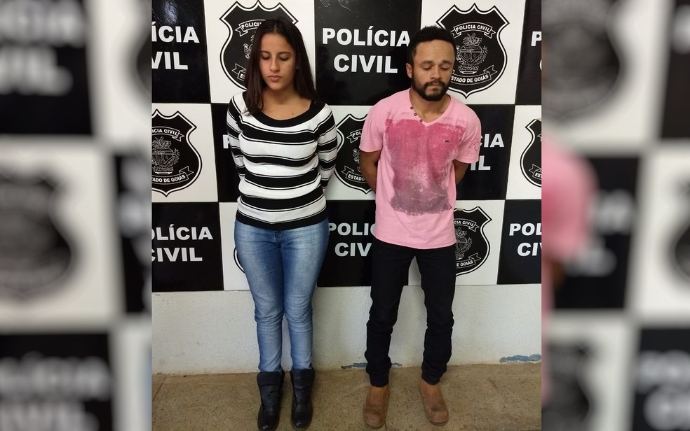 Yasmim e Jeferson foram presos suspeitos do crime; namorado dela está foragido (Foto: Polícia Civil/Divulgação)