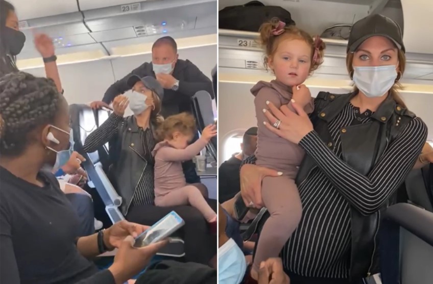 Nos EUA, família é expulsa de voo depois que criança retira máscara para se alimentar (Foto: Reprodução)
