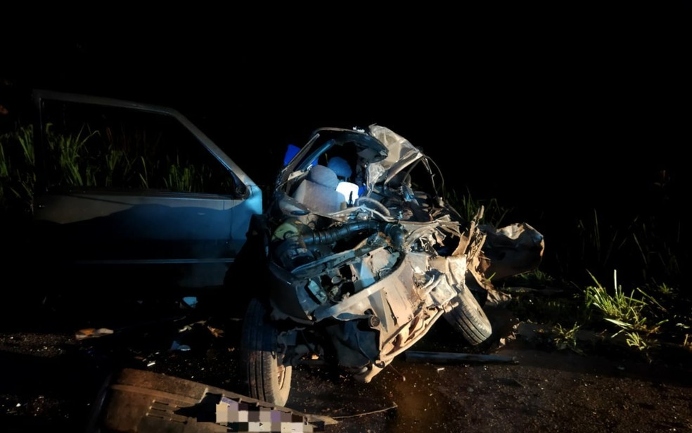 Acidente na BR-153, em Porangatu, Goiás — Foto: Divulgação/PRF