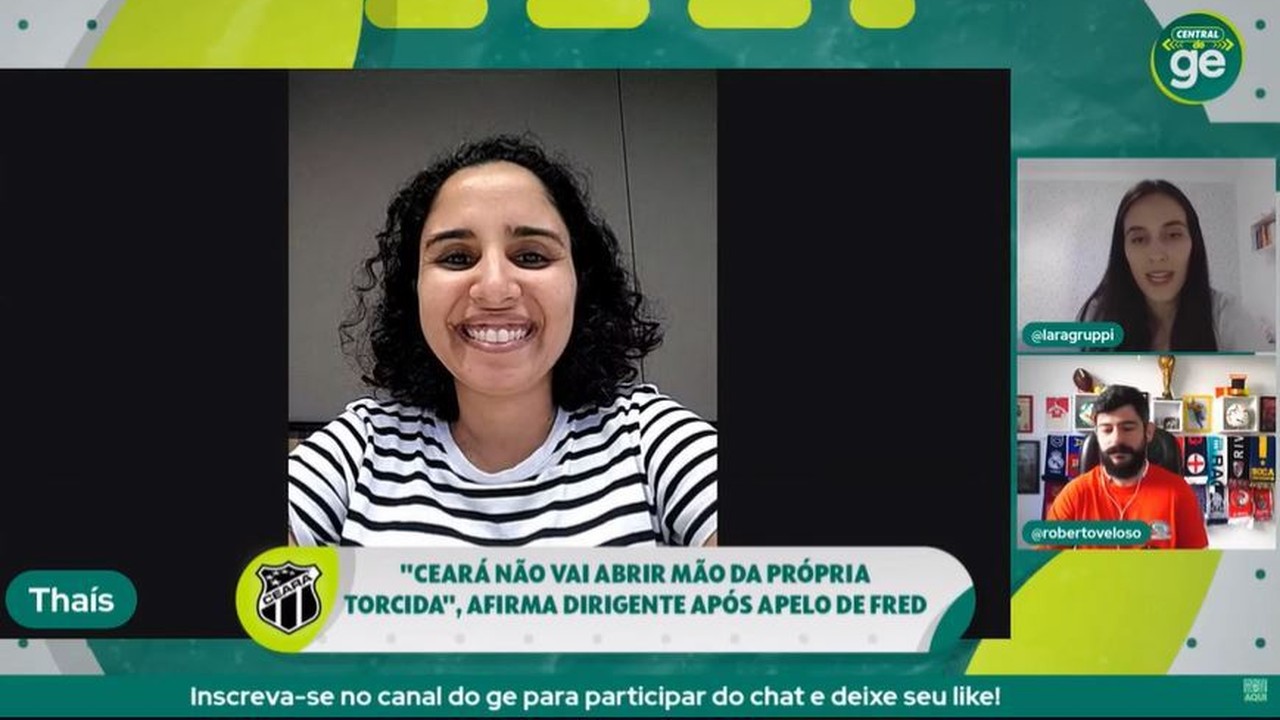'O apoio dessa torcida é importante', diz Thaís sobre questão de ingressos em Flu x Ceará