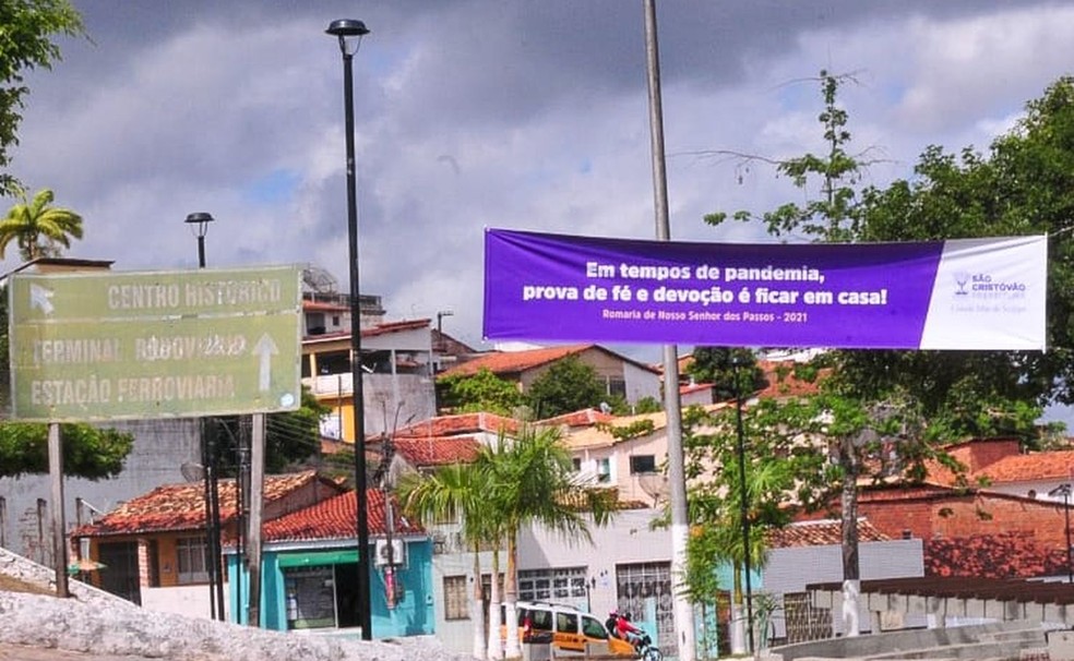 Senhor dos Passos: acessos ao Centro Histórico de São Cristóvão terão barreiras de orientação — Foto: Divulgação/Prefeitura de São Cristóvão