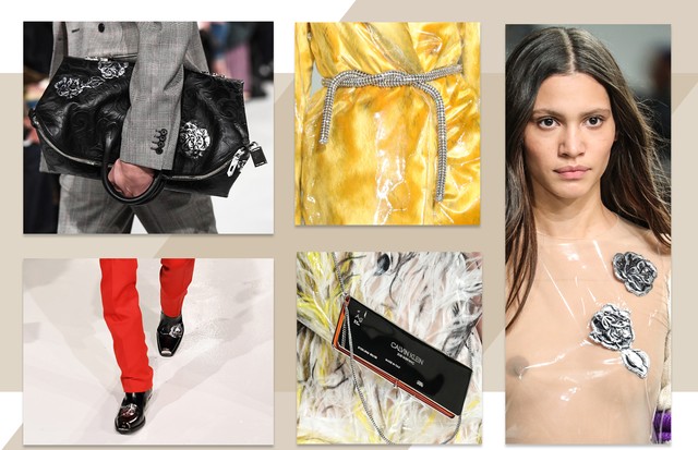 Tendência cromados: Calvin Klein (Foto: Reprodução, Getty, Antonio Barros e ImaxTree)