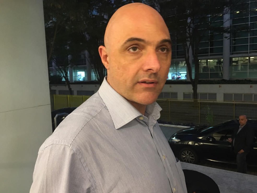 Maurício Galiotte também esteve na reunião com Feldman, na CBF — Foto: Caíque Andrade