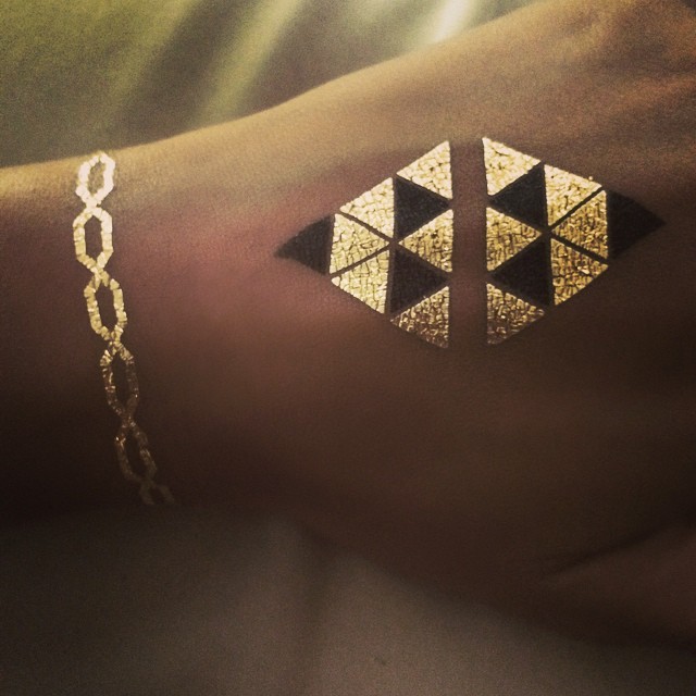 Beyoncé compartilhou foto das tatuagens temporárias (Foto: Reprodução)
