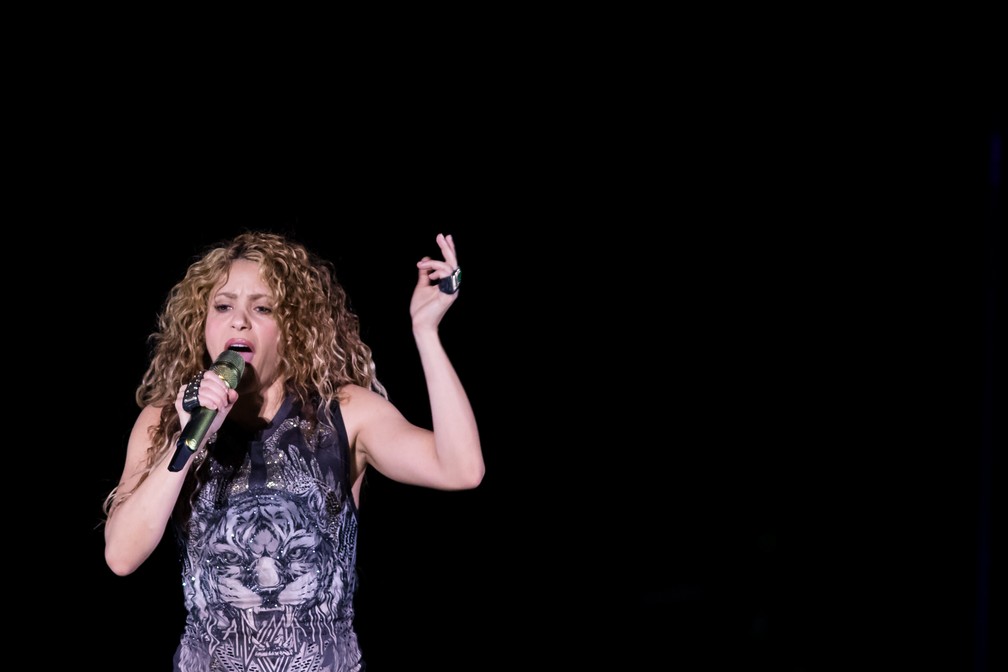 Shakira faz show em São Paulo neste domingo (21)  — Foto: Celso Tavares/G1