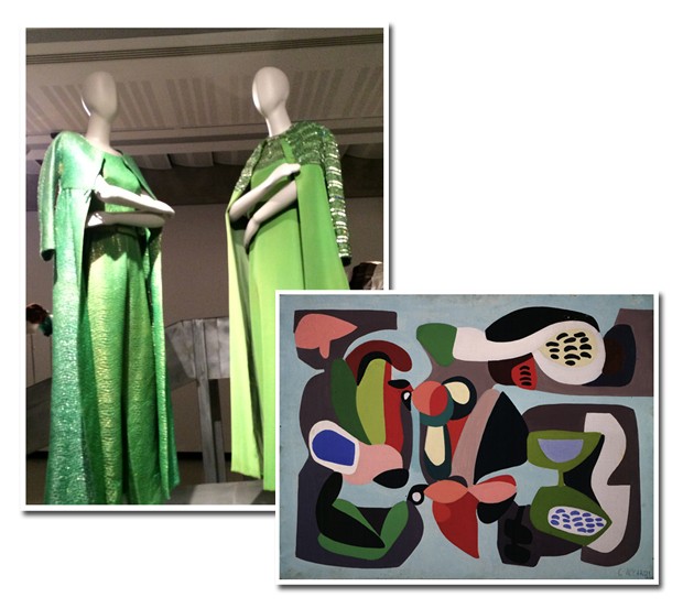 Irene Galitzine, left, and right, outfits by Renato Balestra. Carla Accardi Composizione Galleria nazionale d’arte moderna. (Foto: Divulgação & Silvio Scafoletti 1950)