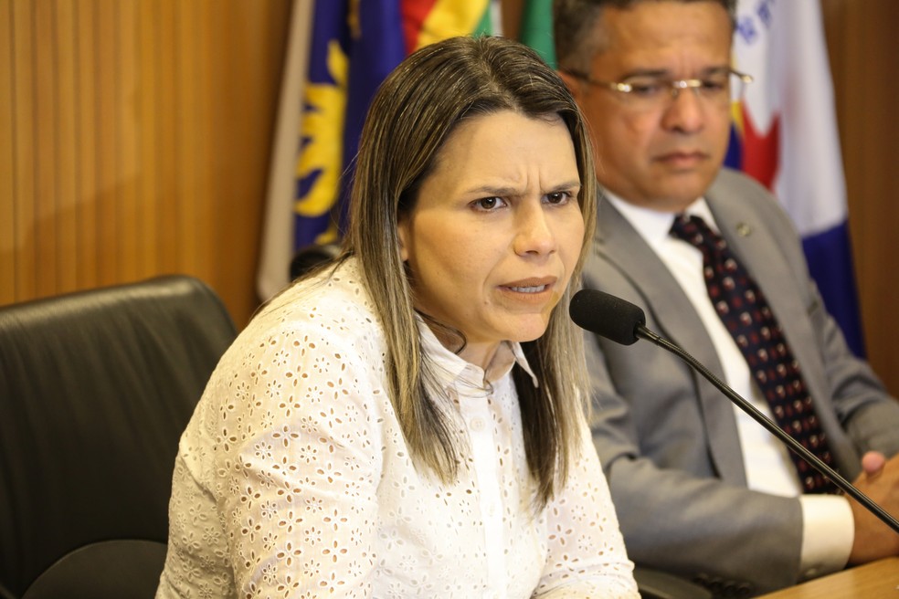 Imagem de arquivo mostra a deputada Clarissa Tércio na Assembleia Legislativa de Pernambuco (Alepe) — Foto: Alepe/Divulgação