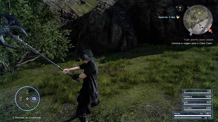 Poderoso machado é boa opção em Final Fantasy XV (Foto: Reprodução/Murilo Molina)