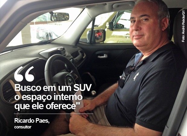Cliente fala sobre espaço interno dos SUVs (Foto: André Paixão/G1)