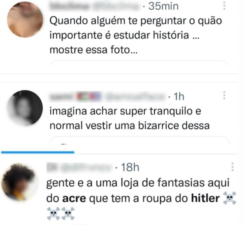 Nas redes sociais a imagem foi compartilhada com críticas — Foto: Reprodução