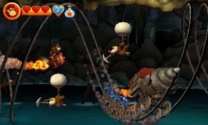 Fases com barris voadores estão de volta no game do Nintendo 3DS (Foto: Divulgação/Nintendo)