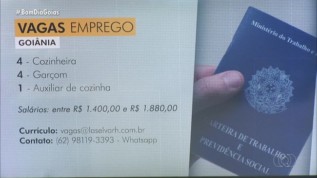 Confira as vagas de emprego abertas em Gois