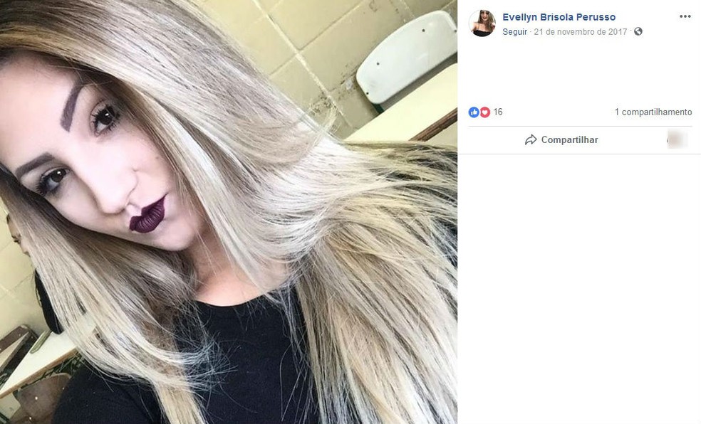 Evellyn Brisola Perusso — Foto: Reprodução/Facebook