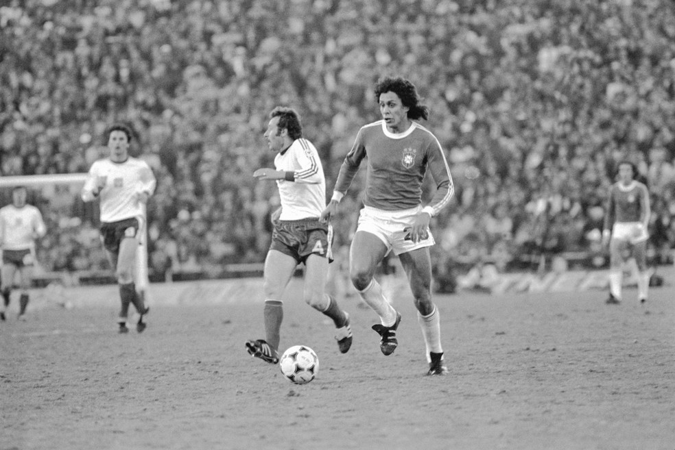 Roberto Dinamite na Copa de 1978: ele foi artilheiro da seleção brasileira na campanha — Foto: Arquivo / Agência Estado