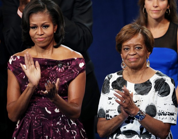 Michelle Obama e a mãe, Marian Robinson (Foto: Getty Images)