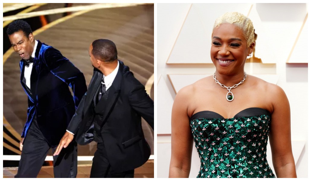 A atriz Tiffany Haddish elogiou o tapa dado por Will Smith em Chris Rock no Oscar 2022 (Foto: Getty Images)