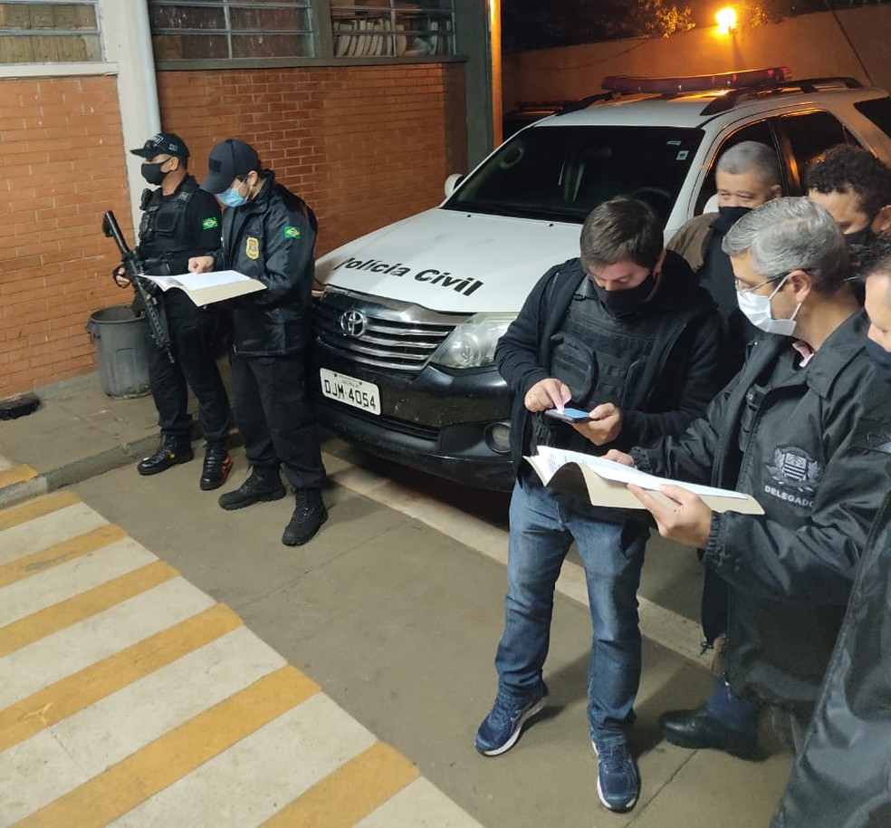 Operação Shutdown é realizada pela Polícia Civil nos estados de São Paulo e Mato Grosso do Sul — Foto: Polícia Civil