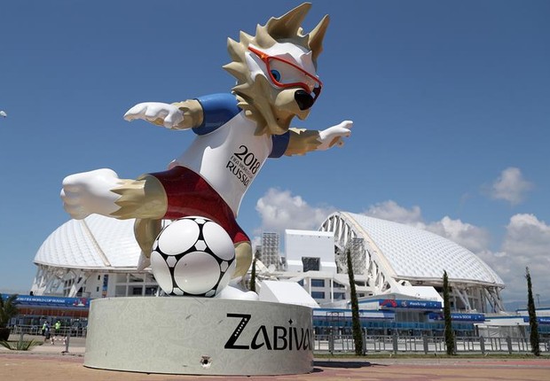  Uma visão do mascote Zabivaka da Copa do Mundo de 2018 em Sochi, Rússia (Foto: EFE/EPA/FRIEDEMANN VOGEL)