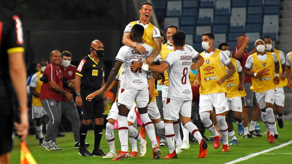 Fluminense em seu último jogo na Arena Pantanal — Foto: Mailson Santana / Fluminense FC
