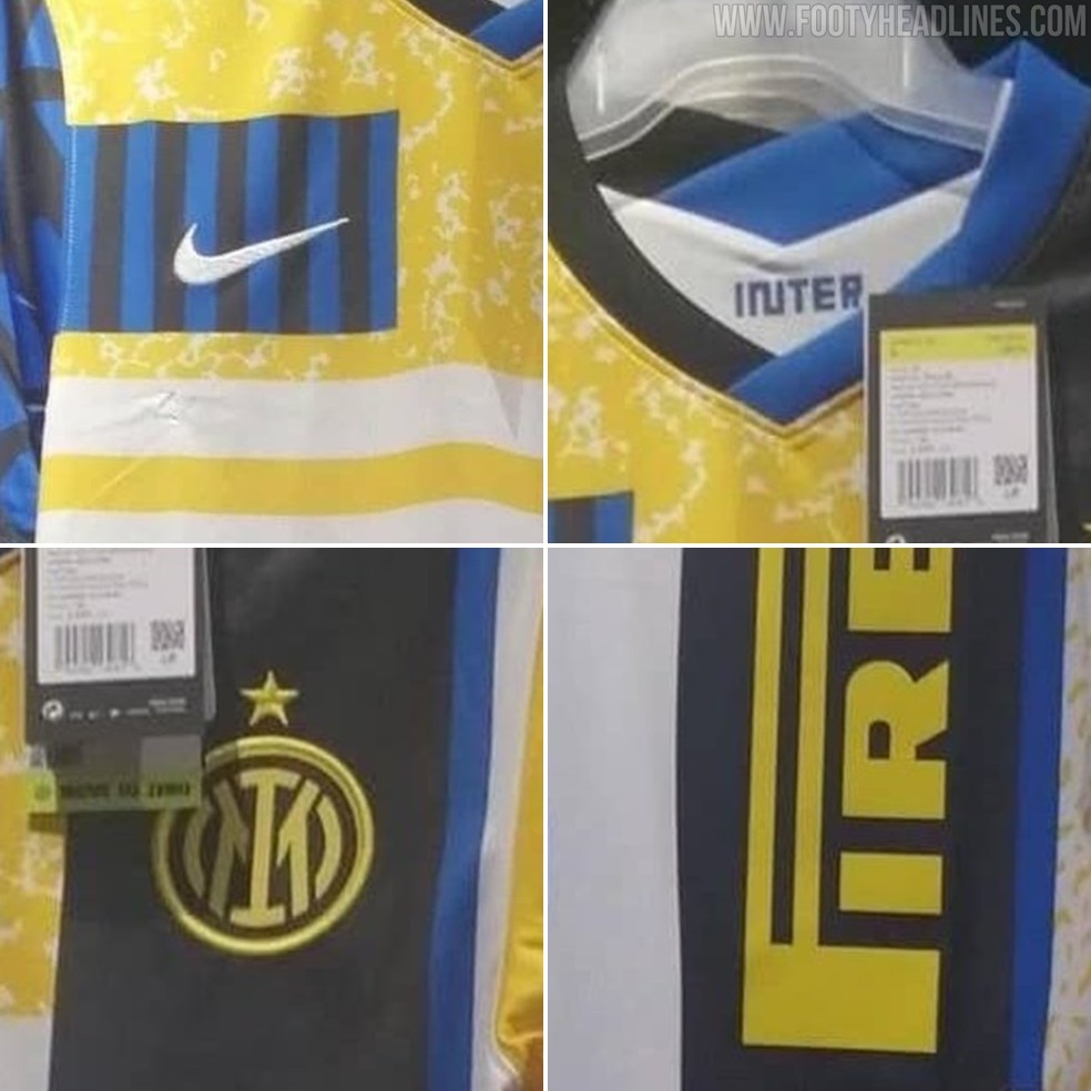 Detalhes da suposta nova camisa da Inter — Foto: FOOTY HEADLINES