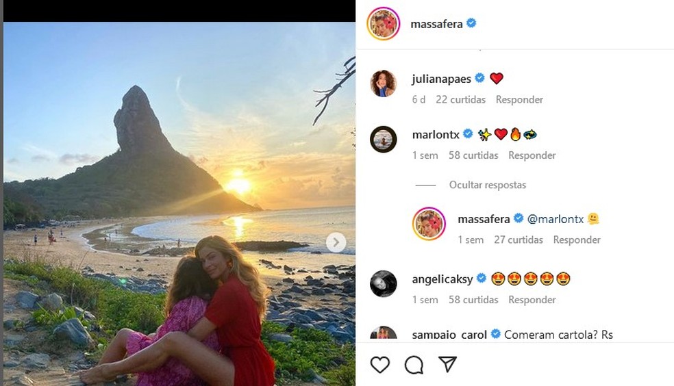 Marlon Teixeira comenta publica&ccedil;&atilde;o de Grazi Massafera e ela responde &mdash; Foto: Reprodu&ccedil;&atilde;o/Instagram