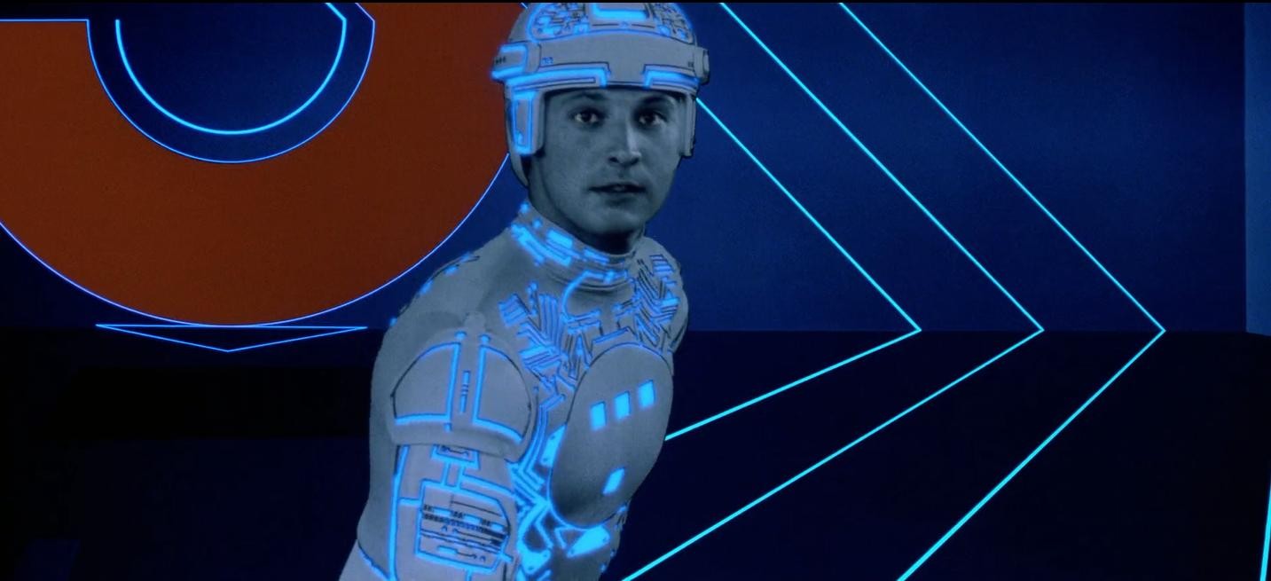 O ator Bruce Boxleitner em Tron: Uma Odisseia Eletrônica (1982) (Foto: Divulgação)