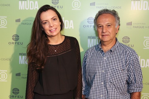 Francisco Pereira, diretor comercial da Enashopp, que comanda o projeto do Shopping Parque da Cidade,, e Stella Pinheiro