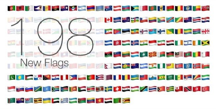 Plataformas mais recentes ganharam 198 novas bandeiras, além das que já tinham (Foto: Reprodução/Emojipedia)
