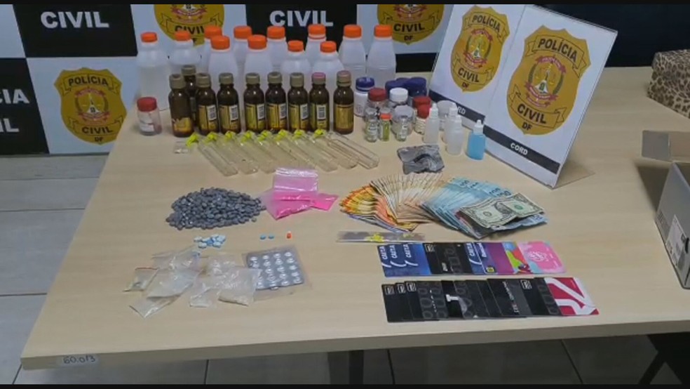 Empresário conhecido com 'Rei do camarote' é preso com drogas sintéticas no DF — Foto: Polícia Civil/Divulgação