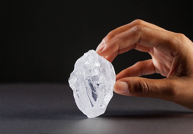 Lesedi La Rona, o maior diamante bruto do mundo com 1.109 quilates (Foto: Donald Bowers/Getty Images)