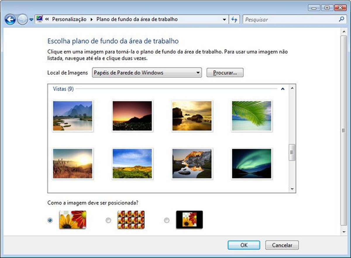 Como mudar o plano de fundo da área de trabalho do Windows 7 | Dicas e ...