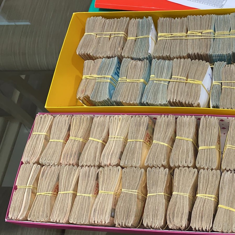 Operação Vikare - quantia em dinheiro apreendida pela PF — Foto: Polícia Federal/Divulgação