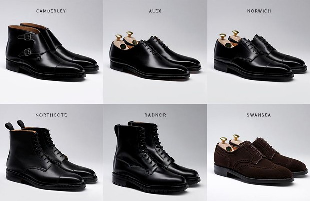A linha inclui seis modelos, sendo duas botas, dois sapatos sociais, um calçado estilo monk e um brogue (Foto: crockettandjones.com)