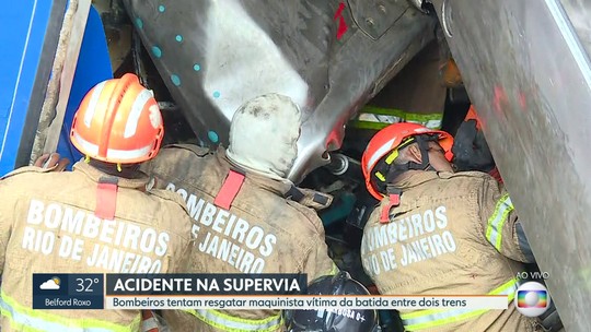 Colisão entre trens deixa 9 feridos no Rio; resgate de maquinista durou mais de 7 horas