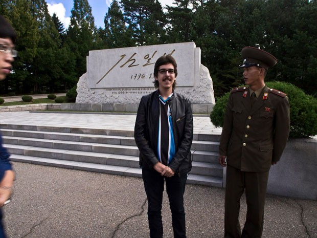 Marcelo Druck na Coreia do Norte (Foto: Marcelo Druck/Arquivo pessoal)