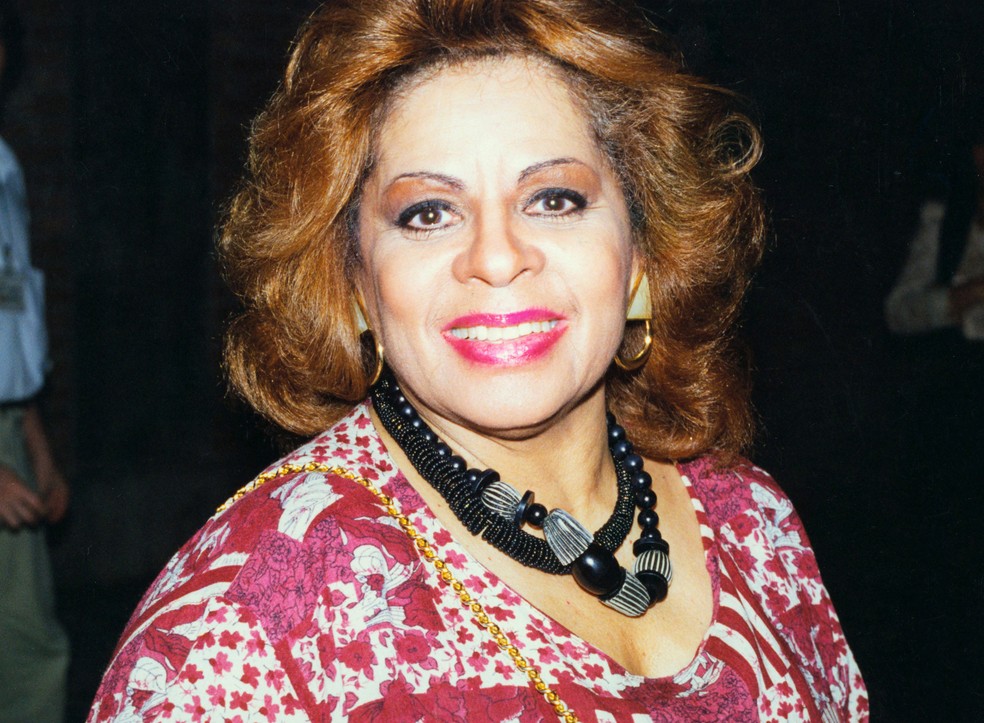 Cantora Angela Maria, em foto de 19 de maio de 1994 â€” Foto: Gilda Mattar/EstadÃ£o ConteÃºdo