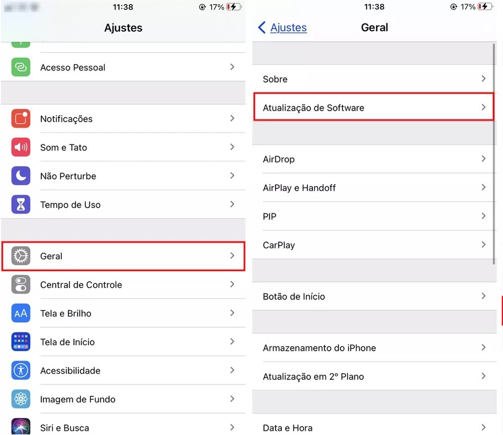 Atualização do iPhone para iOS 15.6.1 corrige vulnerabilidades do sistema da Apple — Foto: Reprodução/Rodrigo Fernandes