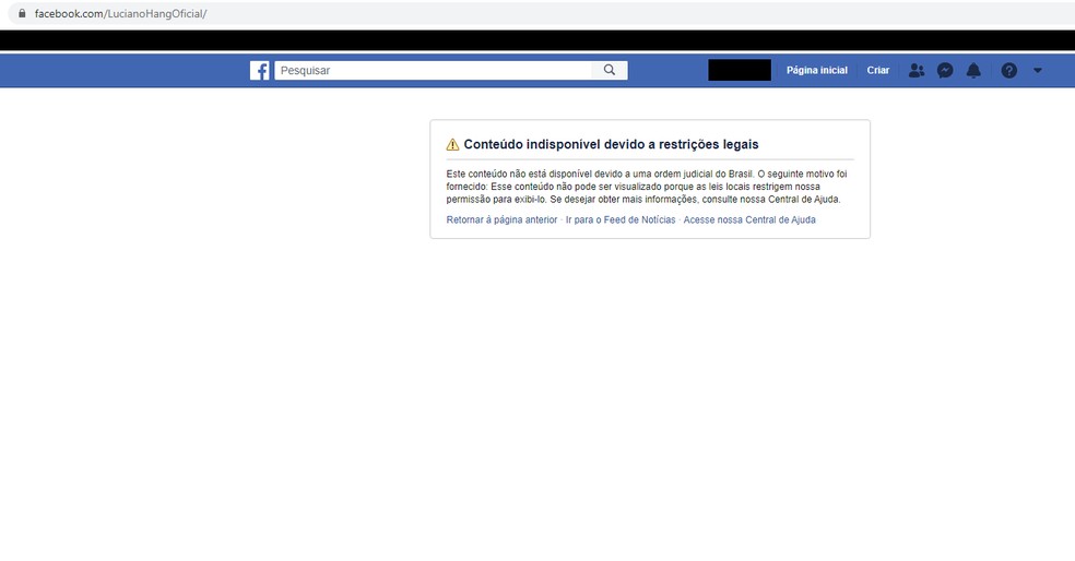 Facebook diz que vai recorrer de decisão do STF que bloqueou conta de bolsonaristas