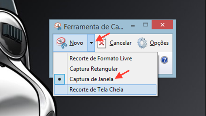 Acessando a ferramenta de captura de janelas abertas no Windows (Foto: Reprodu??o/Marvin Costa)