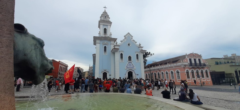 Manifestação Justiça por Moise, em Curitiba — Foto: Elcio Branco/RPC
