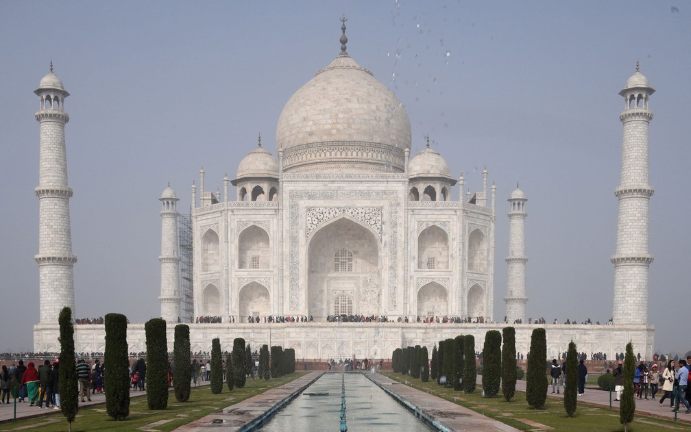 O Taj Mahal, em Agra, na Índia, em foto de 3 de janeiro — Foto: Dominique Faget/AFP