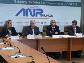 Coletiva de imprensa da ANPTrilhos sobre balanço do setor metroferroviário brasileiro nesta terça (4) (Foto: Isabella Formiga/G1)
