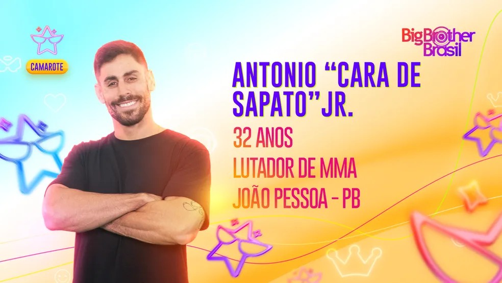 Antonio "Cara de Sapato" é um dos participantes do 'BBB 23'. — Foto: Globo